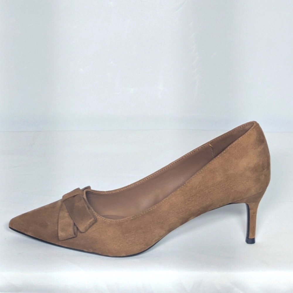 NEW Womens Coutgo Kitten Suede Heel Pump Sz 10 brown